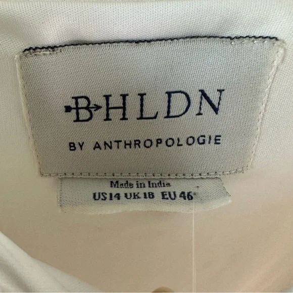 NWT BHLDN Jia Lace Gown Maxi Ruffle White Dress SZ US 14 - Picture 4 of 9